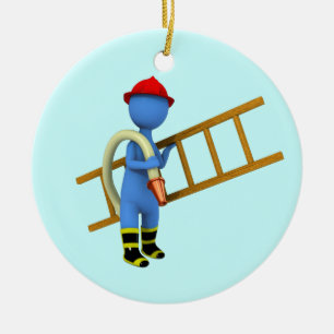 Firefighter Ceramic Tree Decoration
