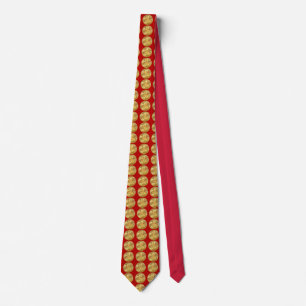 Firefighter Chief 5 Bugle Gold Medallion Tie