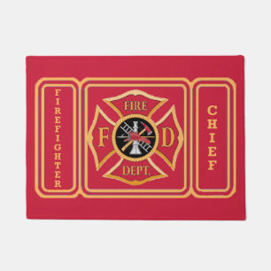 Firefighter Chief Custom Door Mat