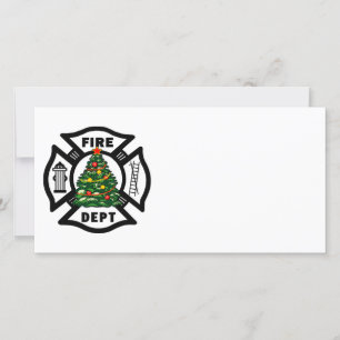 Firefighter Christmas Fire Dept Holiday Card