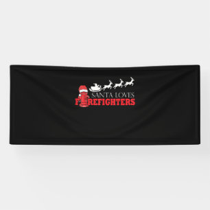 Firefighter Christmas Gifts Santa Claus Fireman Banner