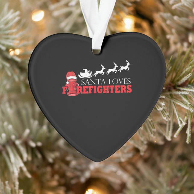 Firefighter Christmas Gifts Santa Claus Fireman Ornament (Tree)