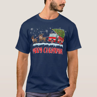 Firefighter Christmas Pajama Merry Xmas Tree Firet T-Shirt