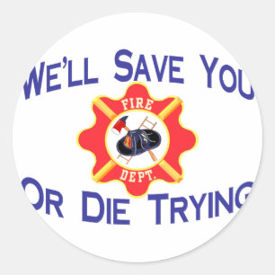 Firefighter Classic Round Sticker