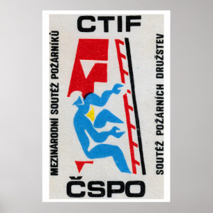 Firefighter Climbing Ladder - Matchbox Print