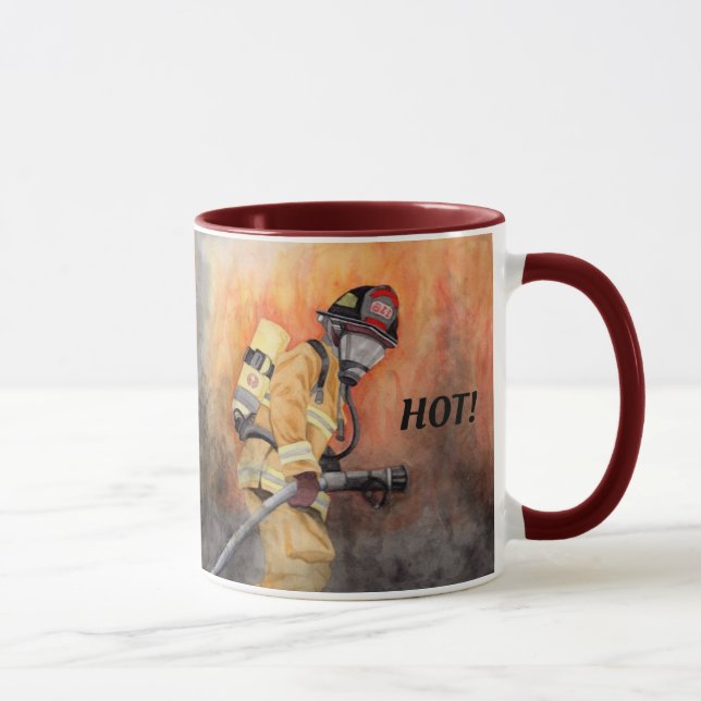 Firefighter Coffee Cup Personalise Words (Right)