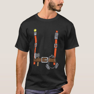 Firefighter Costume Funny Halloween Boys Fireman C T-Shirt