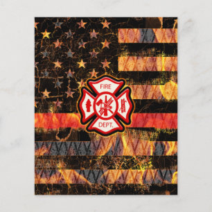 Firefighter Cross and Flames Flyer