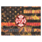 Firefighter Cross and Flames