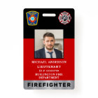 Firefighter Custom Logo Photo Professional ID Card