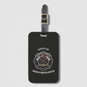 Firefighter Custom Text Name Luggage Tag