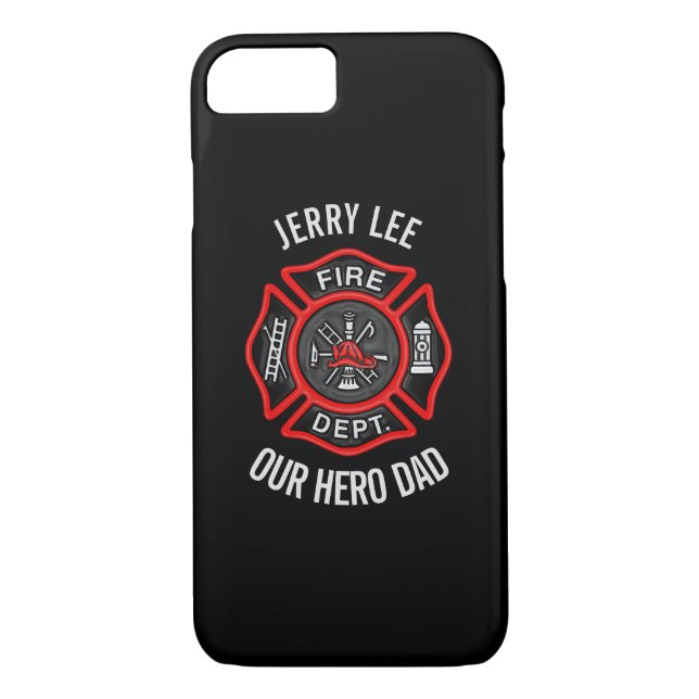 Firefighter Custom Text Name Personalised Case-Mate iPhone Case (Back)