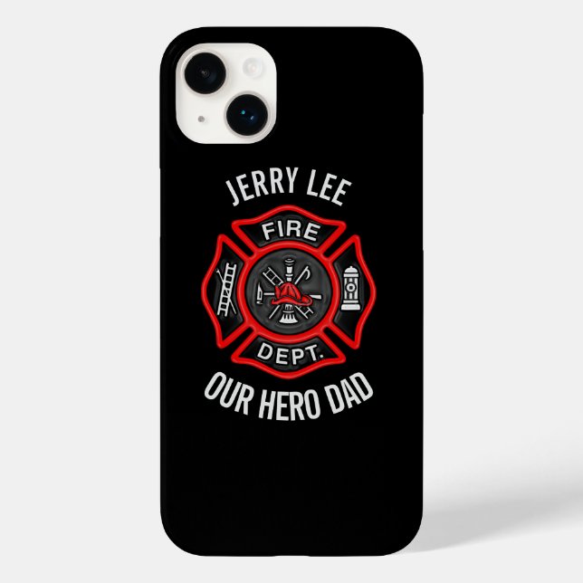 Firefighter Custom Text Name Personalised Case-Mate iPhone Case (Back)
