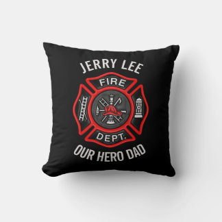 Firefighter Custom Text Name Personalised Cushion