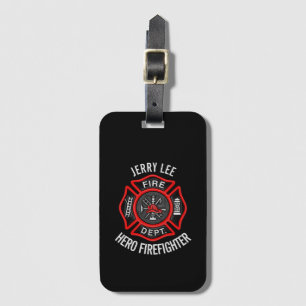 Firefighter Custom Text Name Personalised Luggage Tag