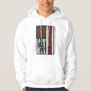 Firefighter Dad Distressed Flag Vector Design_1 Hoodie