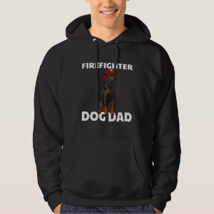 Firefighter Dad Dog Doberman Mom Women Dog Puppy Hoodie