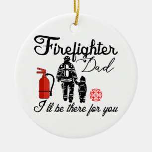 Firefighter Dad   Father's Day Gifts Ceramic Tree Decoration