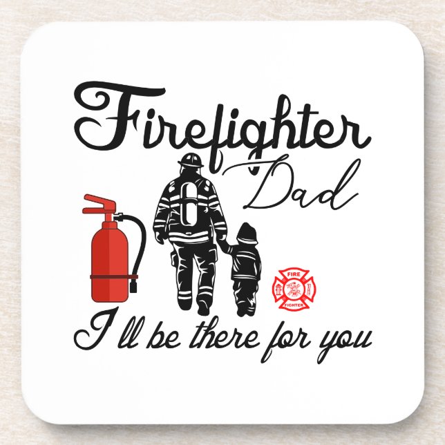 Firefighter Dad | Father's Day Gifts Coaster (Front)