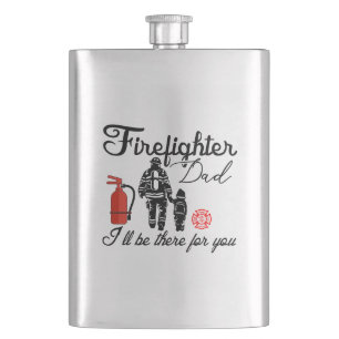 Firefighter Dad Father's Day Gifts Hip Flask