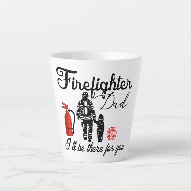 Firefighter Dad | Father's Day Gifts Latte Mug (Front)