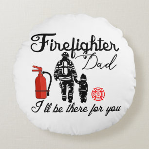 Firefighter Dad Father's Day Gifts Round Cushion