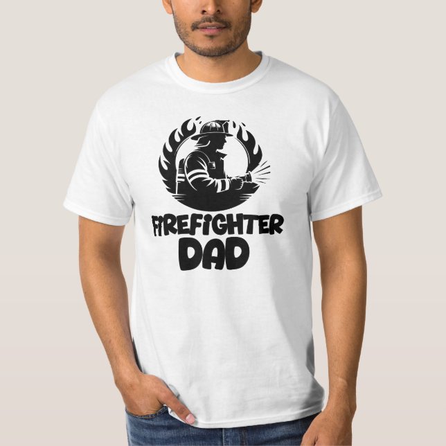 Firefighter Dad, Father's Day T-Shirt (Front)