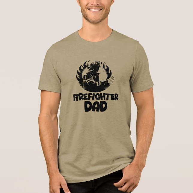 Firefighter Dad, Father's Day Tri-Blend Shirt (Front)