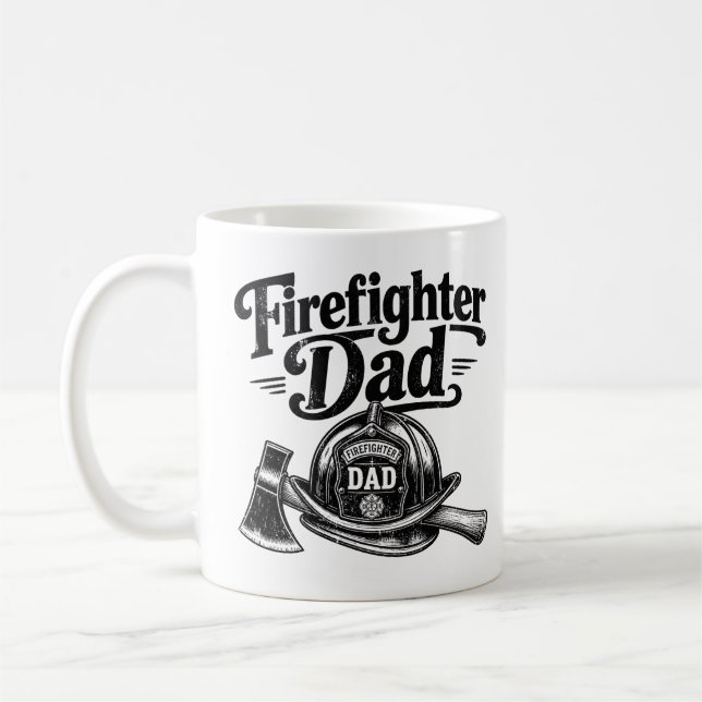 Firefighter Dad – Hero, Protector, Legend Coffee Mug (Left)