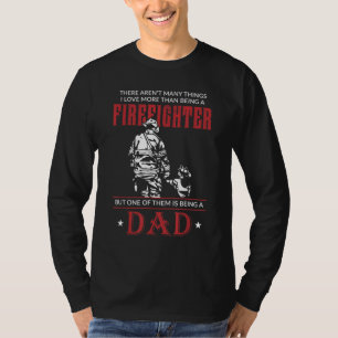 Firefighter Dad & Son Daddy Father's Day Christmas T-Shirt