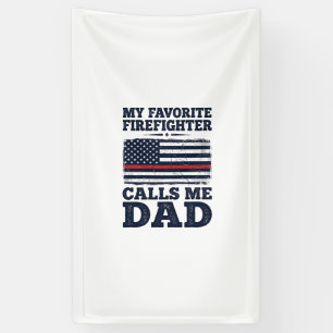 Firefighter Dad Vintage Flag Shirt Design_1 Banner