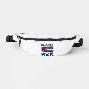 Firefighter Dad Vintage Flag Shirt Design_1 Bum Bags