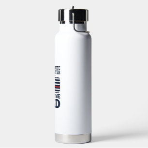 Firefighter Dad Vintage Flag Shirt Design_1 Water Bottle