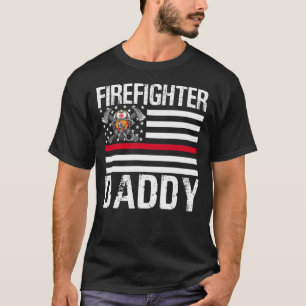 Firefighter DADDY Support The Thin Red Line US Fla T-Shirt