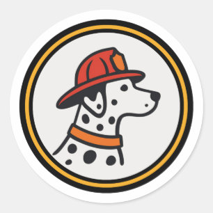 Firefighter Dalmatian Sticker