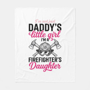 Firefighter Daughter Quote Vector Shirt Design_1 Fleece Blanket