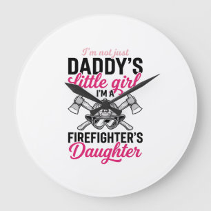 Firefighter Daughter Quote Vector Shirt Design_1 Large Clock