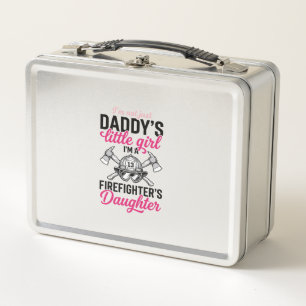 Firefighter Daughter Quote Vector Shirt Design_1 Metal Lunch Box