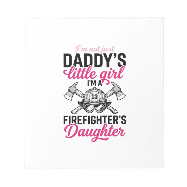 Firefighter Daughter Quote Vector Shirt Design_1 Notepad (Front)