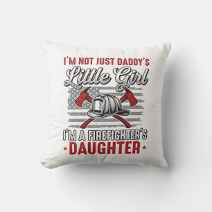Firefighter Daughter Vintage Cushion