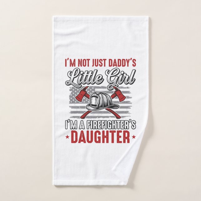 Firefighter Daughter Vintage Hand Towel (Hand Towel)