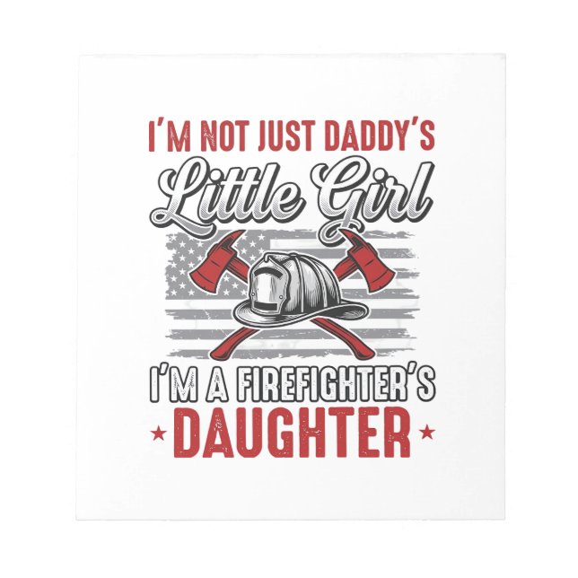 Firefighter Daughter Vintage Notepad (Front)