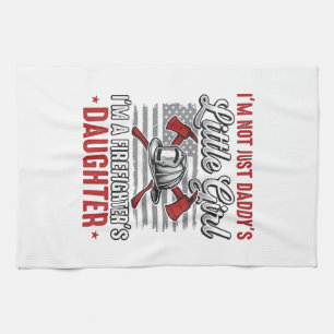 Firefighter Daughter Vintage Tea Towel