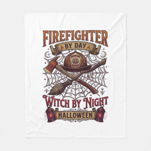 Firefighter Day Witch Night Halloween Helmet Axe B Fleece Blanket