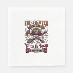 Firefighter Day Witch Night Halloween Helmet Axe B Napkin