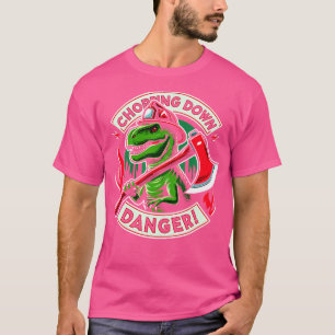 Firefighter Dinosaur T Rex Battling Flames T-Shirt