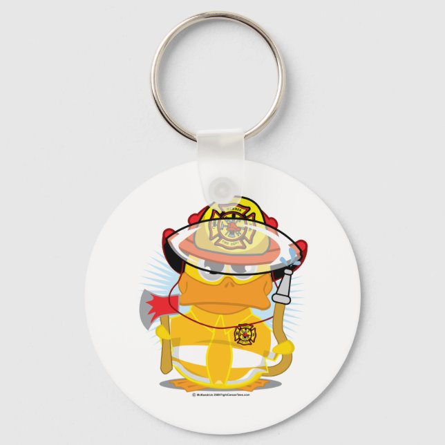 Firefighter Duck Key Ring (Front)