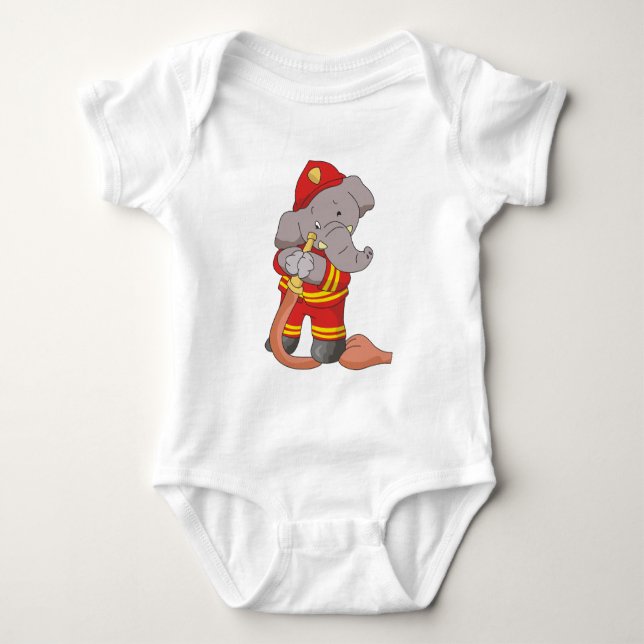 Firefighter Elephant Tshirts and Gifts (Front)