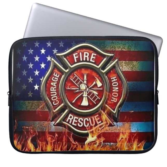 Firefighter Emblem Laptop Bag (Front)