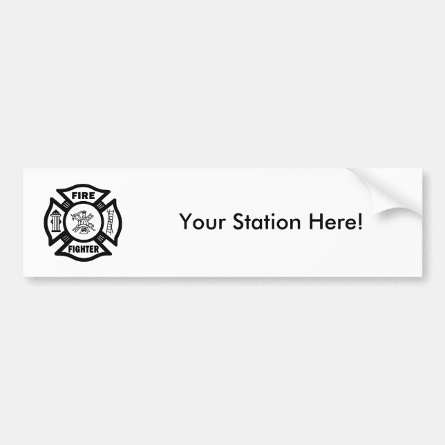 Firefighter EMT Bumper Sticker (Front)